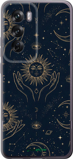 Силиконовый чехол Celestial Harmony: Sun & Moon Gold Mystic Pattern для Oppo Reno12 Pro 5G - 6778u-3740 изображение 