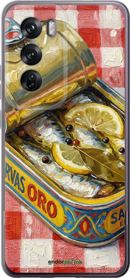 Силиконовый чехол Vintage Sardine Tin Phone для Oppo Reno12 Pro 5G - 6772u-3740 изображение 