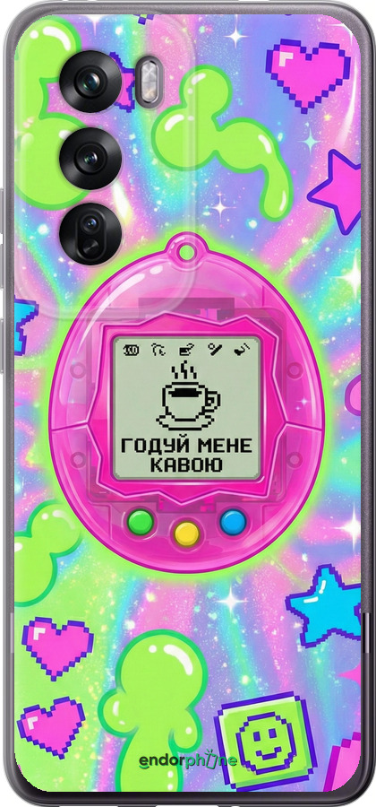 Силиконовый чехол Y2K Aesthetic Retro Pet: Годуй мене кавою для Oppo Reno12 Pro 5G - 6784u-3740 изображение 