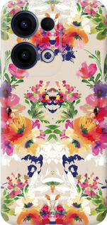 Силиконовый чехол Цветочный узор для Oppo Reno13 5G - 1083u-3944 изображение 