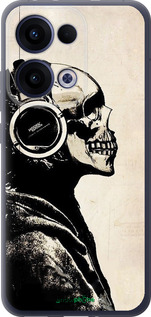 Силиконовый чехол Скелет-меломан v2 для Oppo Reno13 5G - 1200u-3944 изображение 