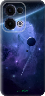 Силиконовый чехол Планеты в синем космосе для Oppo Reno13 5G - 171u-3944 изображение 