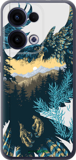 Силіконовий чехол Арт-орел на фоні природи для Oppo Reno13 5G - 3983u-3944 изображение 