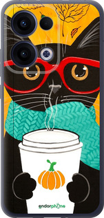 Силиконовый чехол Осенний кот для Oppo Reno13 5G - 4026u-3944 изображение 