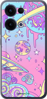 Силиконовый чехол Розовая галактика для Oppo Reno13 5G - 4146u-3944 изображение 