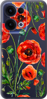 Силіконовий чехол Намальовані маки для Oppo Reno13 5G - 4278u-3944 изображение 