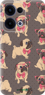 Силиконовый чехол мопсики 2 для Oppo Reno13 5G - 4362u-3944 изображение 