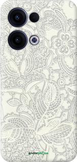 Силиконовый чехол Белое кружево для Oppo Reno13 5G - 4383u-3944 изображение 