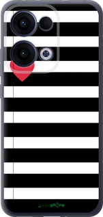 Силиконовый чехол Черно-белые полосы для Oppo Reno13 5G - 4461u-3944 изображение 