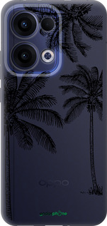 Силиконовый чехол Пальмы1 для Oppo Reno13 5G - 4634u-3944 изображение 