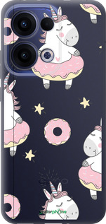 Силиконовый чехол Единорожки для Oppo Reno13 5G - 4659u-3944 изображение 