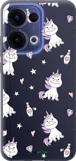 Силиконовый чехол Единорожка v2 для Oppo Reno13 5G - 4703u-3944 изображение 