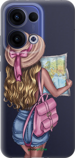 Силиконовый чехол Девушка с картой для Oppo Reno13 5G - 4704u-3944 изображение 