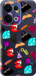 Силіконовий чехол stickers для Oppo Reno13 5G - 4757u-3944 изображение 