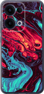 Силіконовий чехол Синя червона абстакція для Oppo Reno13 5G - 5339u-3944 изображение 
