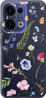 Силіконовий чехол Квітковий фон v2 для Oppo Reno13 5G - 5472u-3944 изображение 