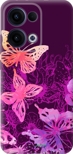 Силиконовый чехол Бабочки v2 для Oppo Reno13 5G - 5475u-3944 изображение 