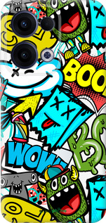 Силиконовый чехол Стикеры v4 для Oppo Reno13 5G - 5508u-3944 изображение 