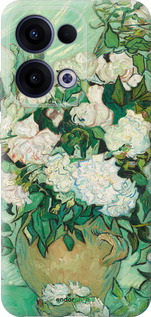 Силиконовый чехол Винсент Ван Гог. Ваза с розами для Oppo Reno13 5G - 5543u-3944 изображение 