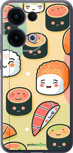 Силиконовый чехол Суши паттерн для Oppo Reno13 5G - 5583u-3944 изображение 