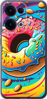 Силіконовий чехол Пончик веселка для Oppo Reno13 5G - 5584u-3944 изображение 