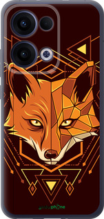 Силиконовый чехол Лиса геометрия для Oppo Reno13 5G - 5607u-3944 изображение 