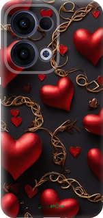 Силіконовий чехол Сердечки для Oppo Reno13 5G - 5831u-3944 изображение 