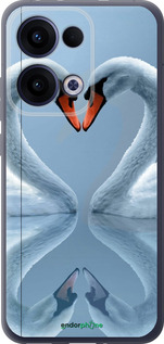 Силіконовий чехол Лебеді для Oppo Reno13 5G - 6007u-3944 изображение 