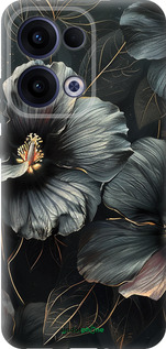 Силіконовий чехол Чорні квіти для Oppo Reno13 5G - 6031u-3944 изображение 