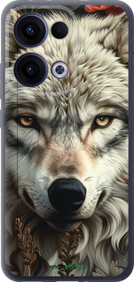 Силиконовый чехол Волчий взгляд для Oppo Reno13 5G - 6066u-3944 изображение 