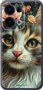 Силиконовый чехол Cats and flowers для Oppo Reno13 5G - 6069u-3944 изображение 