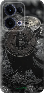 Силиконовый чехол Black Bitcoin для Oppo Reno13 5G - 6090u-3944 изображение 