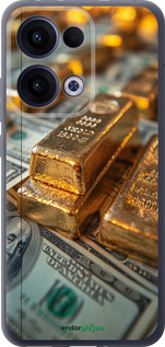 Силиконовый чехол Слитки и доллары для Oppo Reno13 5G - 6105u-3944 изображение 