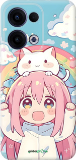 Силиконовый чехол Девочка аниме радуга для Oppo Reno13 5G - 6304u-3944 изображение 