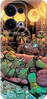 Силиконовый чехол Черепашки нинзя для Oppo Reno13 5G - 6346u-3944 изображение 