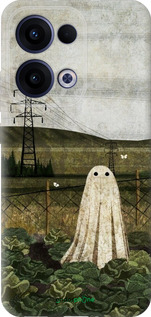 Силиконовый чехол Иллюстрация призрак в капусте для Oppo Reno13 5G - 6440u-3944 изображение 