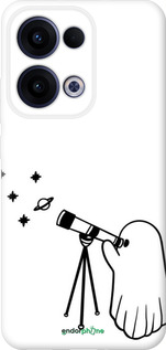 Силиконовый чехол Привидение астроном для Oppo Reno13 5G - 6444u-3944 изображение 