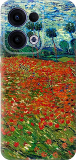 Силиконовый чехол Винсент Ван Гог-Маковое поле для Oppo Reno13 5G - 6466u-3944 изображение 