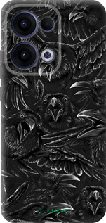 Силиконовый чехол Воронья ярость для Oppo Reno13 5G - 6474u-3944 изображение 