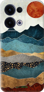 Силиконовый чехол Янтарный закат для Oppo Reno13 5G - 6475u-3944 изображение 