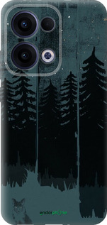 Силиконовый чехол Лиса и ночной лес для Oppo Reno13 5G - 6481u-3944 изображение 