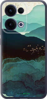 Силиконовый чехол С изображением гор Индиго для Oppo Reno13 5G - 6484u-3944 изображение 