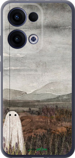 Силиконовый чехол Одинокий призрак на фоне гор для Oppo Reno13 5G - 6486u-3944 изображение 