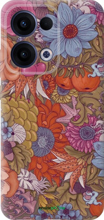 Силиконовый чехол Абстрактные цветы для Oppo Reno13 5G - 6526u-3944 изображение 