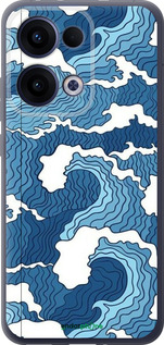 Силіконовий чехол Абстрактний малюнок морських хвиль для Oppo Reno13 5G - 6538u-3944 изображение 