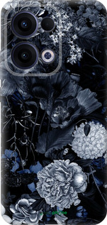 Силиконовый чехол Абстрактный цветочный рисунок в синих тонах для Oppo Reno13 5G - 6539u-3944 изображение 