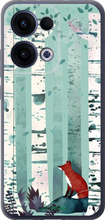 Силиконовый чехол Лис в зелёном лесу для Oppo Reno13 5G - 6547u-3944 изображение 