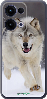 Силіконовий чехол Вовк, що біжить для Oppo Reno13 5G - 826u-3944 изображение 