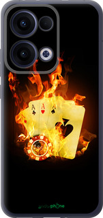 Силиконовый чехол Горящие карты для Oppo Reno13 5G - 839u-3944 изображение 