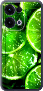 Силиконовый чехол Зелёные дольки лимона для Oppo Reno13 5G - 852u-3944 изображение 